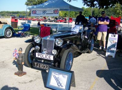 MG Police Car at Chicago British Car Day in DesPlaines
