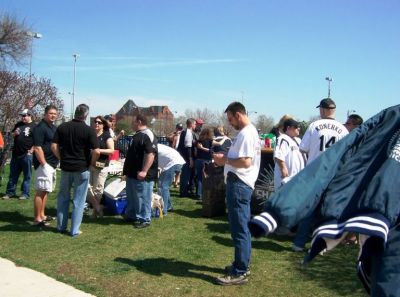 Tailgating before White Sox opening day
