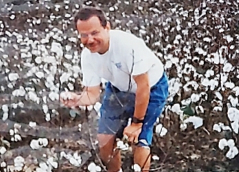 Frank picking cotton
