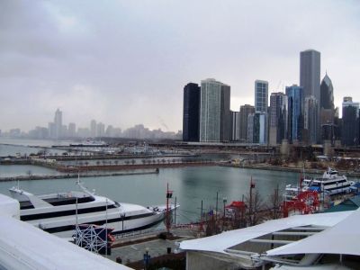 Chicago skyline in winter
