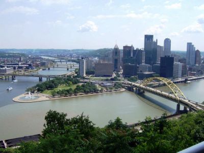 Pittsburgh skyline from the Grandview Saloon

